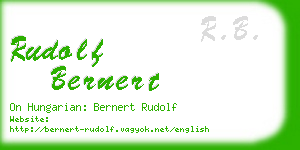 rudolf bernert business card